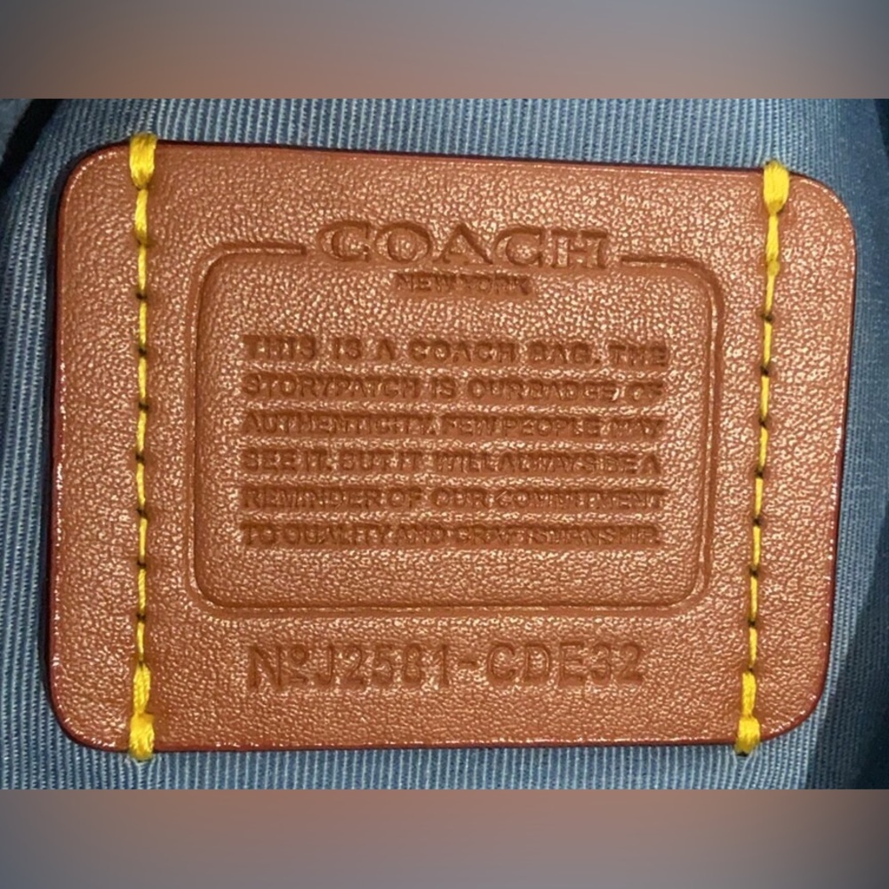 Coach Denim Signature Mini Crossbody Bucket Bag - Picture 9 of 9